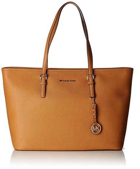 michael kors jet set leather medium tote|Michael Kors handbags medium jetset.